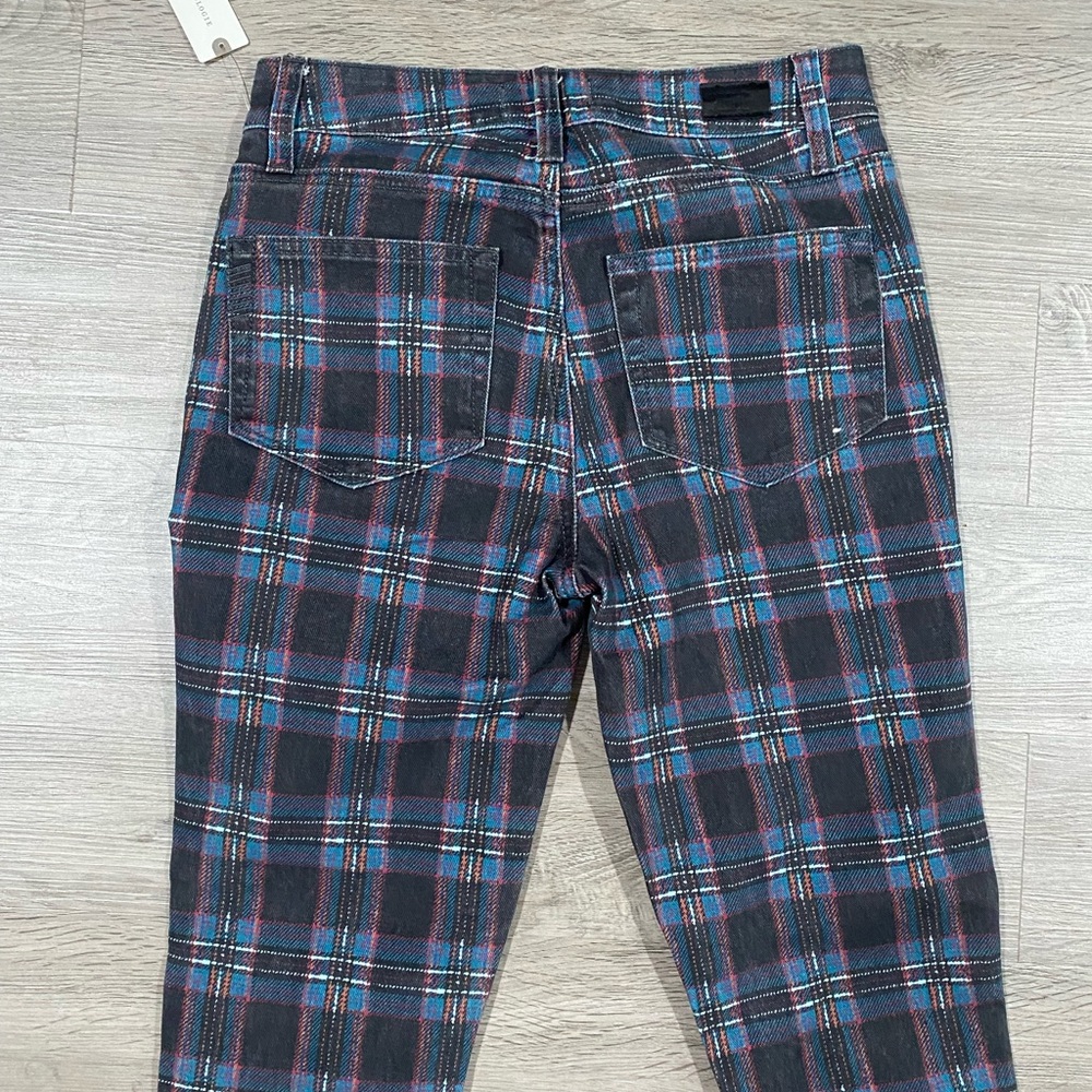 NWT Paige‎ Hoxton Ankle Plaid Skinny Jeans Size 25 - Picture 8 of 10